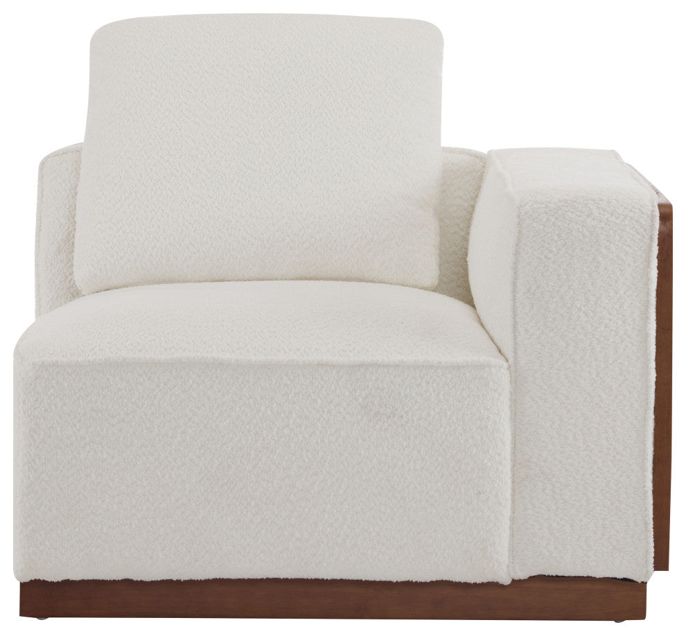 GDF Studio Modern Beige Fabric Modular Sectional Sofa, 3-Seater