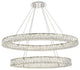 Monroe Chandelier, Chrome, Clear Royal Cut Crystal