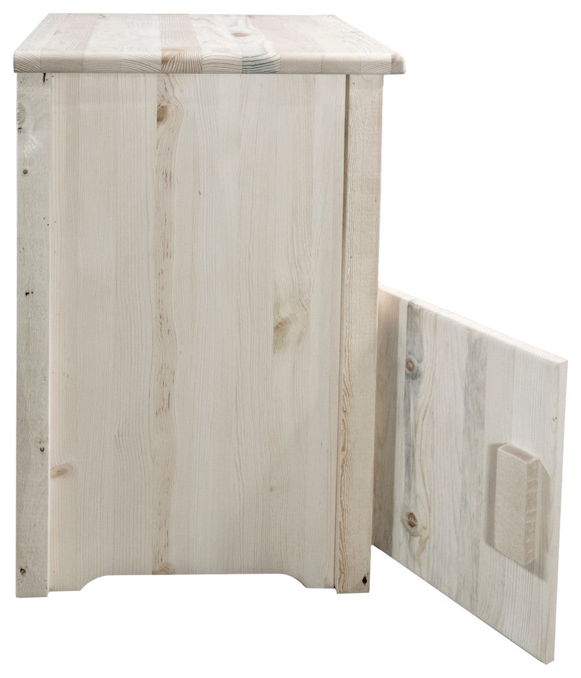 Homestead End Table with Door, Left Hinged, Ready to Finish