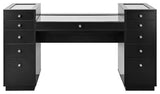 Slaystation Odette Vanity Table with Drawers, Black