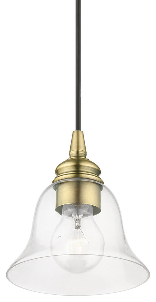 Moreland 1 Light Antique Brass Single Pendant