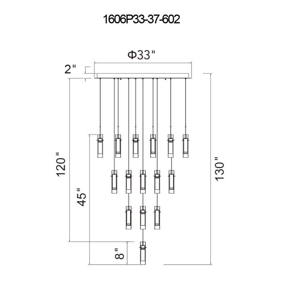 Olinda LED Integrated Satin Gold Chandelier