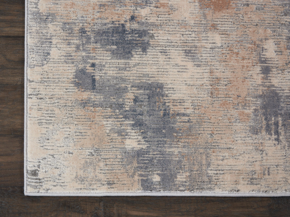 Nourison Rustic Textures 7'10" Round Beige/Grey Modern Indoor Area Rug