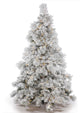 12' Flocked Alberta Artificial Christmas Tree, Warm White LED Lights