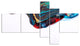 Multi Color Abstract Acrylic Paint Mix, Abstract Canvas Art, 60"x32", 5 panels