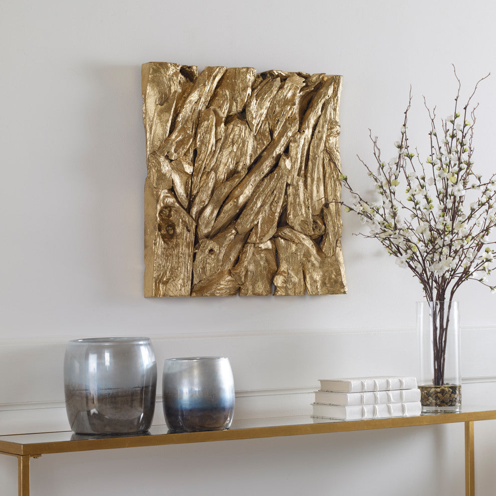Uttermost 04327 Rio Gold Wood Wall Decor