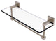 Montero 16" Glass Vanity Shelf with Integrated Towel Bar, Antique Pewter