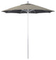 7.5' Silver Push Lift Aluminum Umbrella, Sunbrella, Spectrum Dove