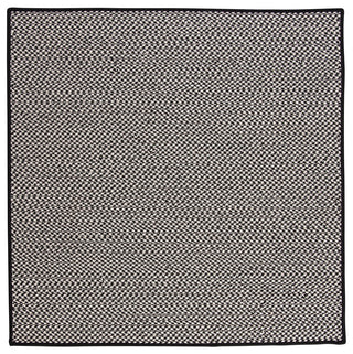 Outdoor Houndstooth Tweed OT49 Black Indoor/Outdoor Area Rug, Rectangular 3'x5'