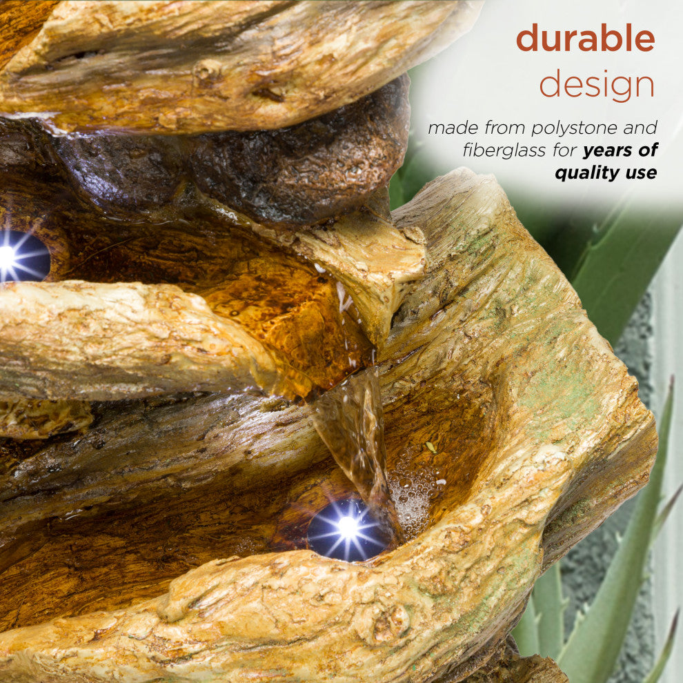 4 Tier Rainforest Waterfall Fountain with LED Lights