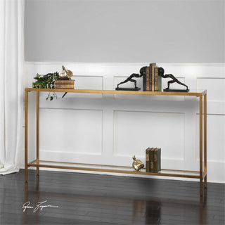 Hayley Gold Console Table Designed by Matthew Williams