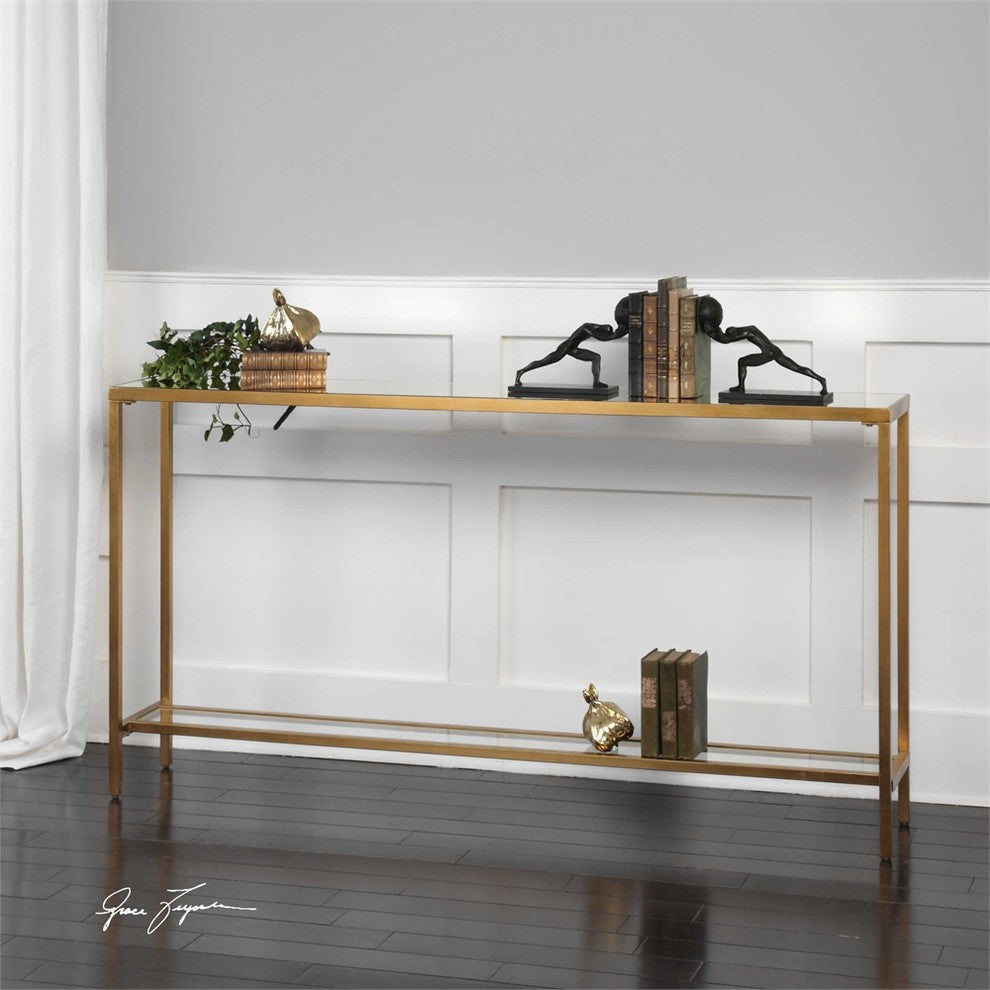 Hayley Gold Console Table Designed by Matthew Williams