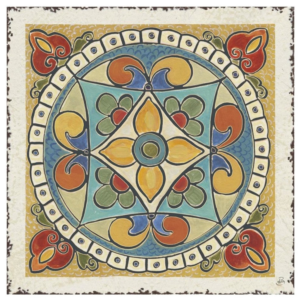 "Mediterranean Flair X" Digital Paper Print by Daphne Brissonnet, 20"x20"
