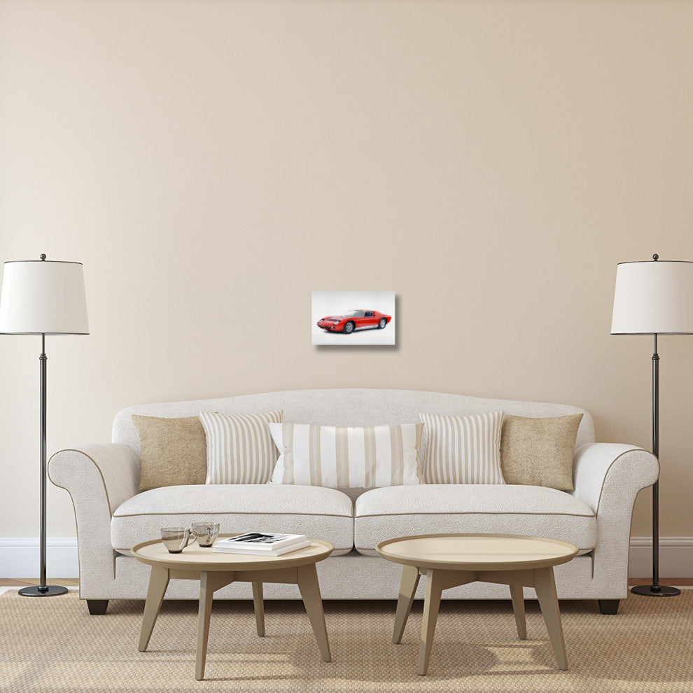 "1969 Lamborghini Miura P400 S Watercolor" Fine Art Print