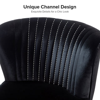 Upholstered Side Chair, Set of 2, Black