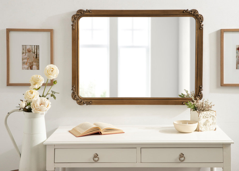 Ivette Rectangle Mirror, Gold 25x35