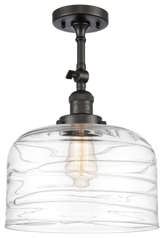 INNOVATIONS 201F-OB-G713-L-LED 1-Light Semi-Flush Mount Oil Rubbed Bronze