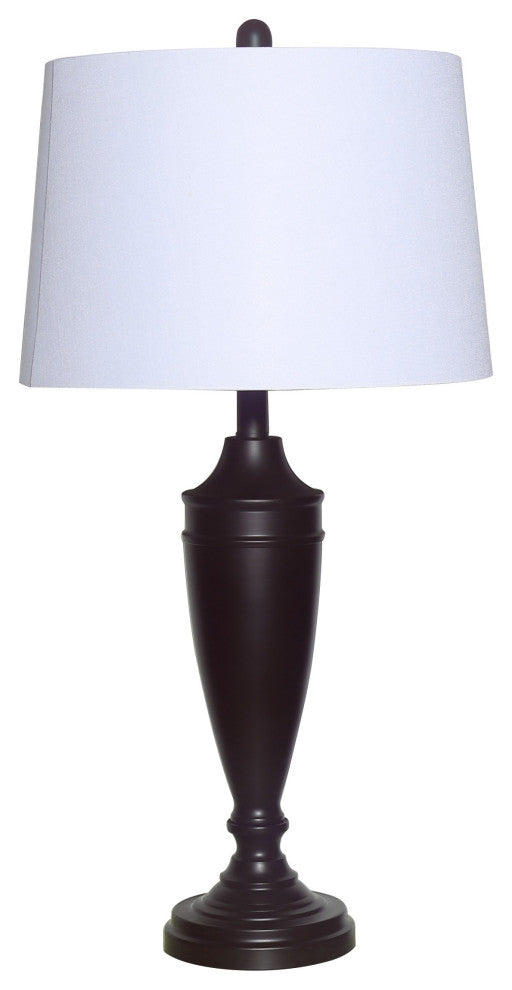 Set of 2 Charcoal Brown Farmhouse Table Lamps