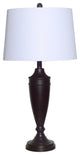 Set of 2 Charcoal Brown Farmhouse Table Lamps