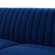 Tufted Sofa, Velvet, Blue Navy, Modern, Living Lounge Hotel Lobby Hospitality