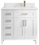 Cambridge 36 Right Offset Bath Vanity in White 1.5" Empira Quartz