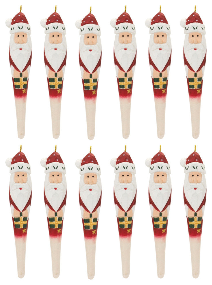 Santa Drop Ornament, Set of 12