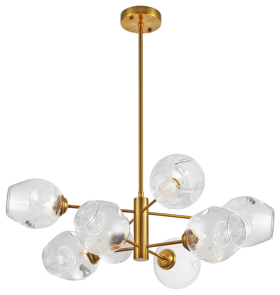 8LT Pendant, VB with Clear Glass
