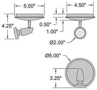 Mirage, 52220, Swivel Spot, Brushed Steel
