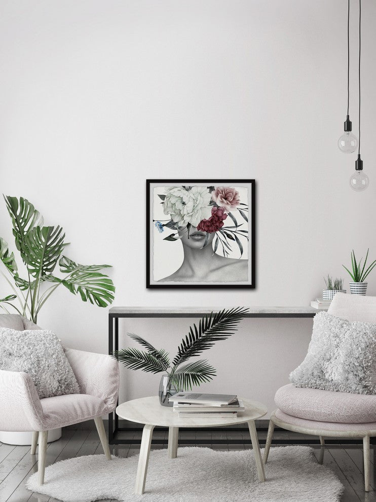 "Beautiful Bloom" Framed Painting Print, 18"x18"