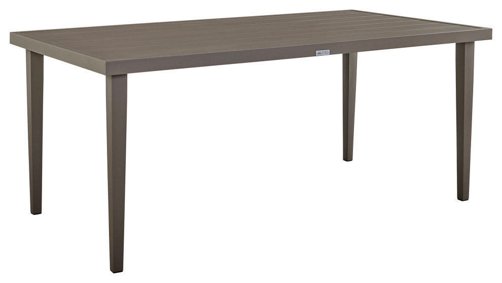 Grenada 5-Piece Gray Aluminum Outdoor Dining Set With Gray Fabric