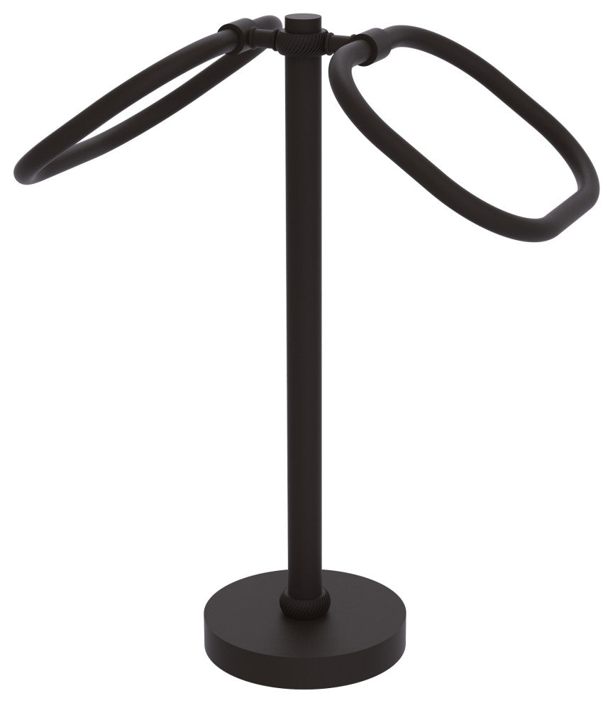 Two Ring Oval Guest Towel Holder, Oil Rubbed Bronze