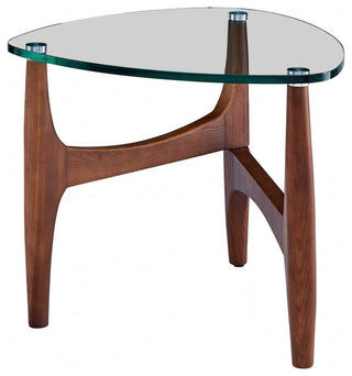 20" Clear Tempered Glass End Table