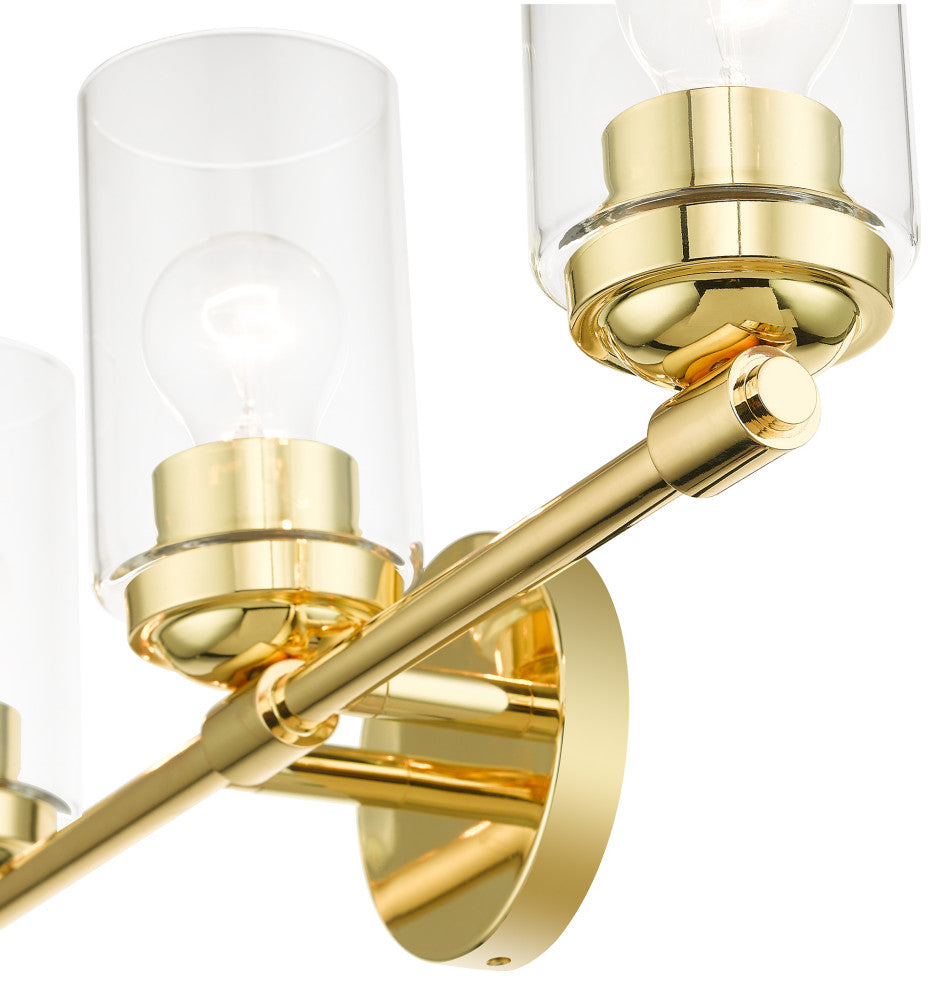 Whittier 3-Light Polished Brass Vanity Sconce