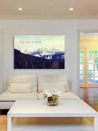 "Keep Close to Nature" Print on Canvas by Sylvia Cook