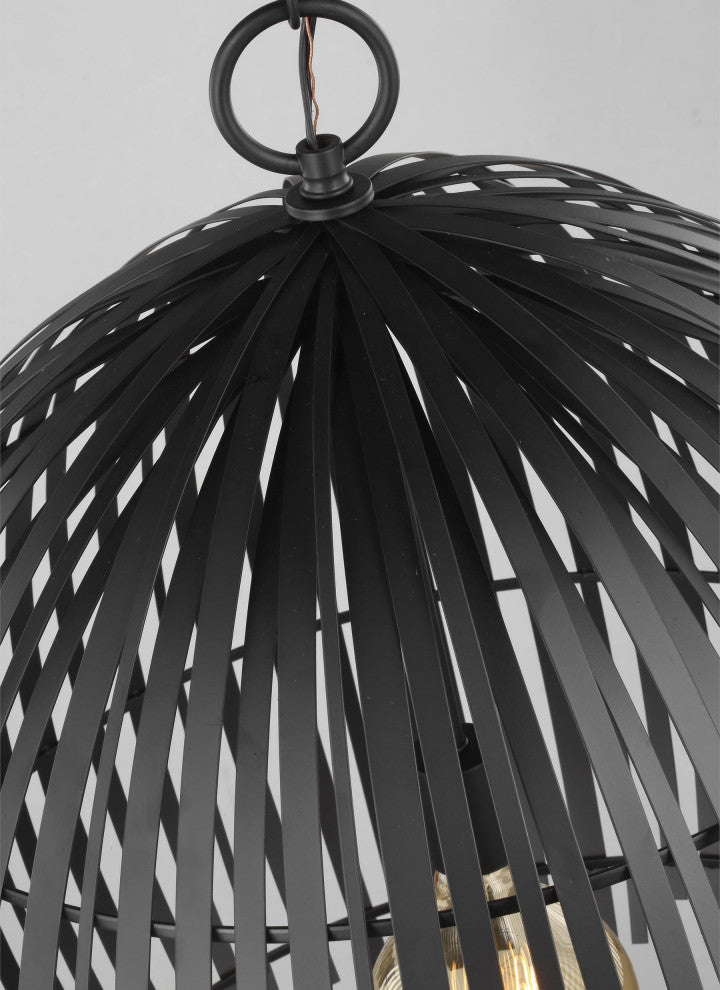 Hanalei Large One Light Pendant, Midnight Black