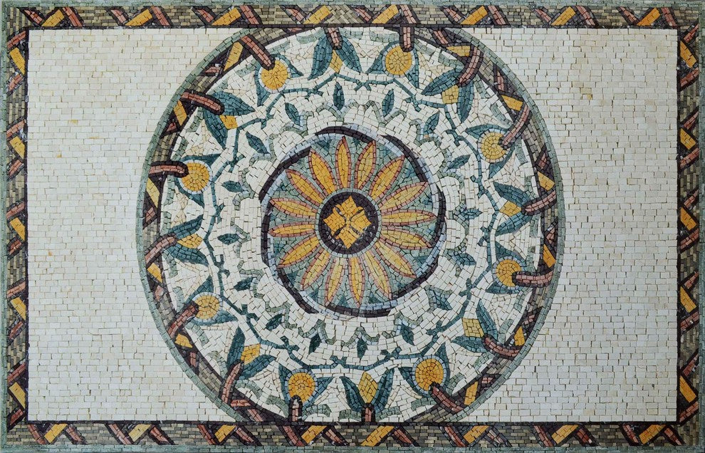 Mosaic Rug Tile, Orientus, 65"x39"