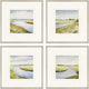 Marsh Artwork, Set of 4, 21"x21"