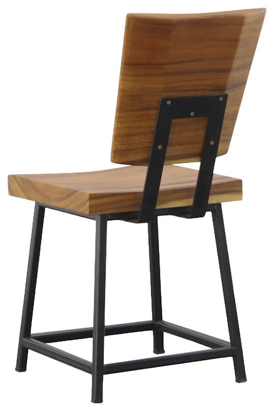 Smoothed Dining Chair, Natural, Black Base