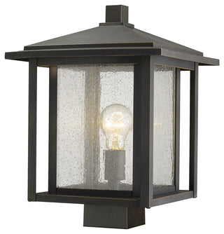 Aspen 1 Light Outdoor Post Mount in Oil Rubbed Bronze (Sqr. Base - not incl.)