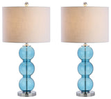 Bella 27" Glass Triple-Sphere Table Lamp, Set of 2