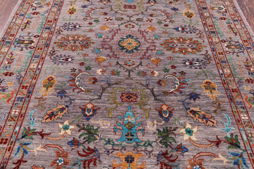 5' 8" X 7' 10" Handmade Persian Tabriz Wool Rug Q11282