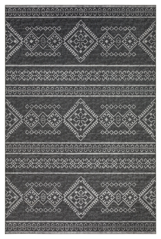 Indoor/Outdoor Sedona SN14 Midnight Machine Washable 3' x 5' Rug
