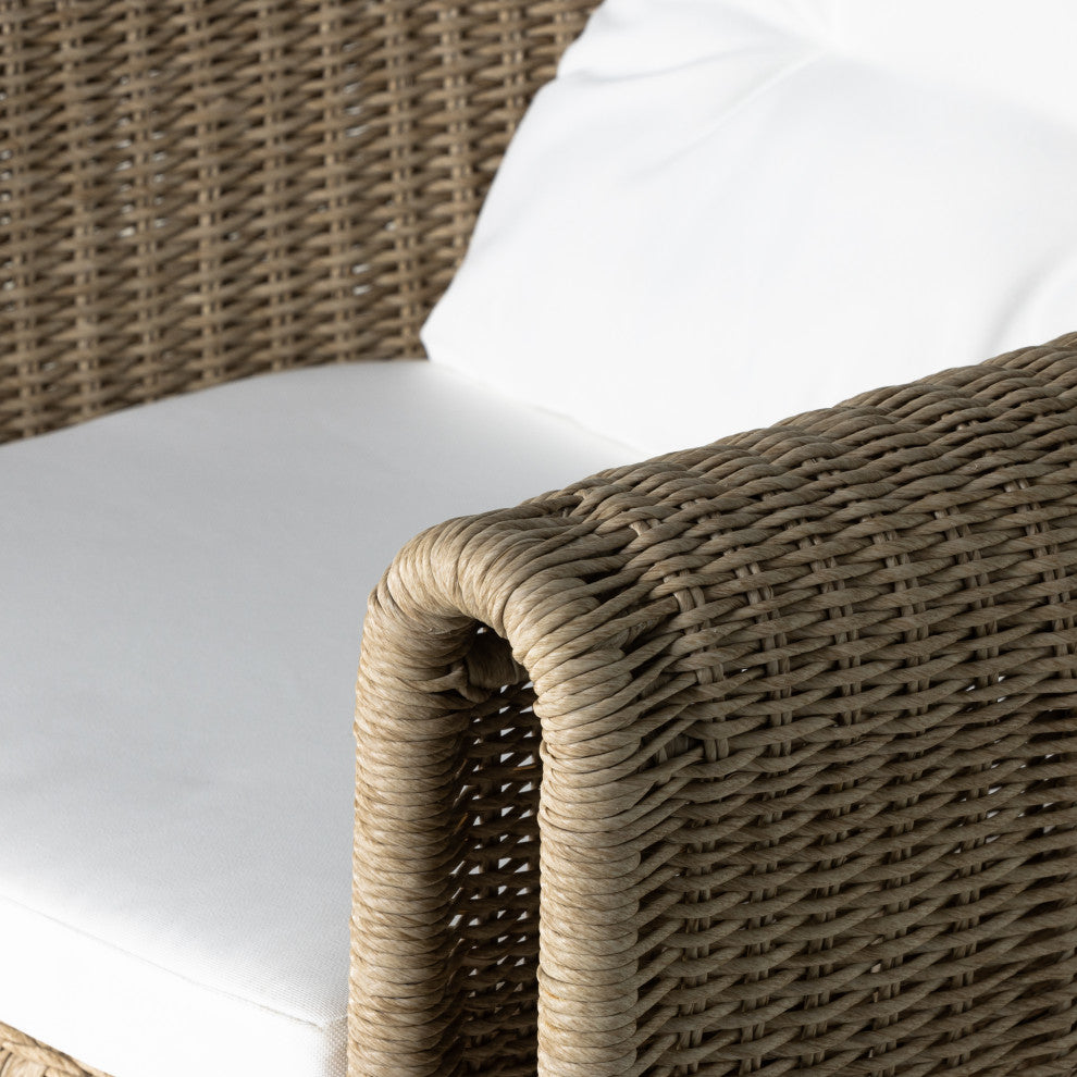 Tucson Woven Outdoor Chair-Vintage White