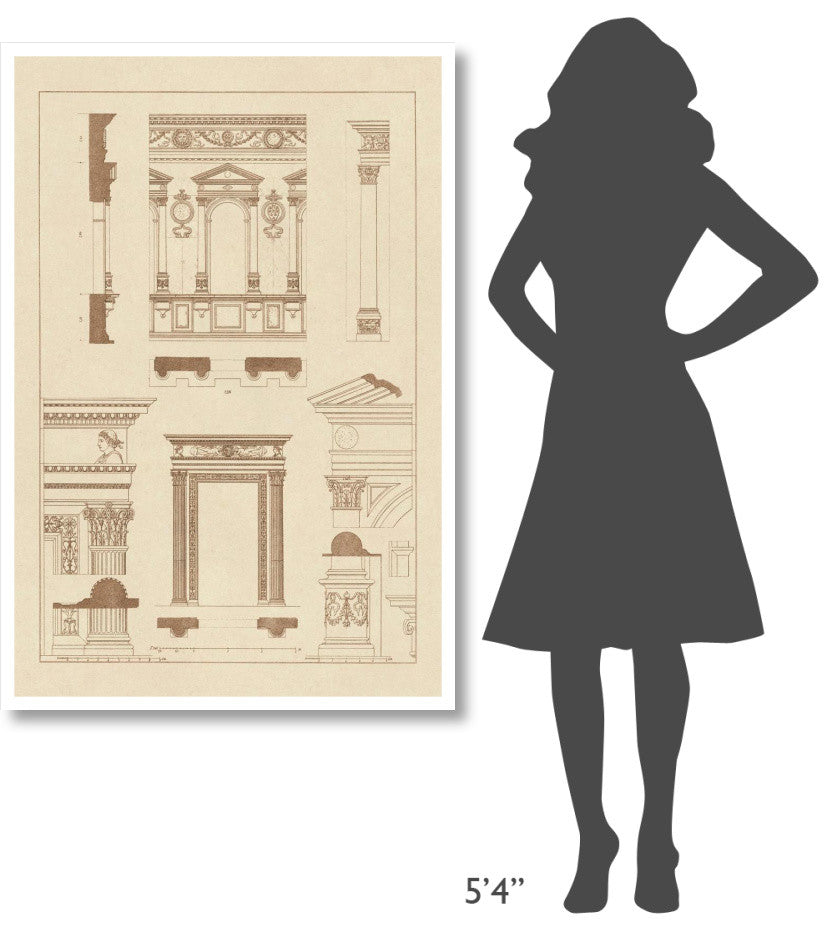 "Window in Dodge's Palace, Palazzo Vecchio, Santa Croce" Paper Art, 34"x50"