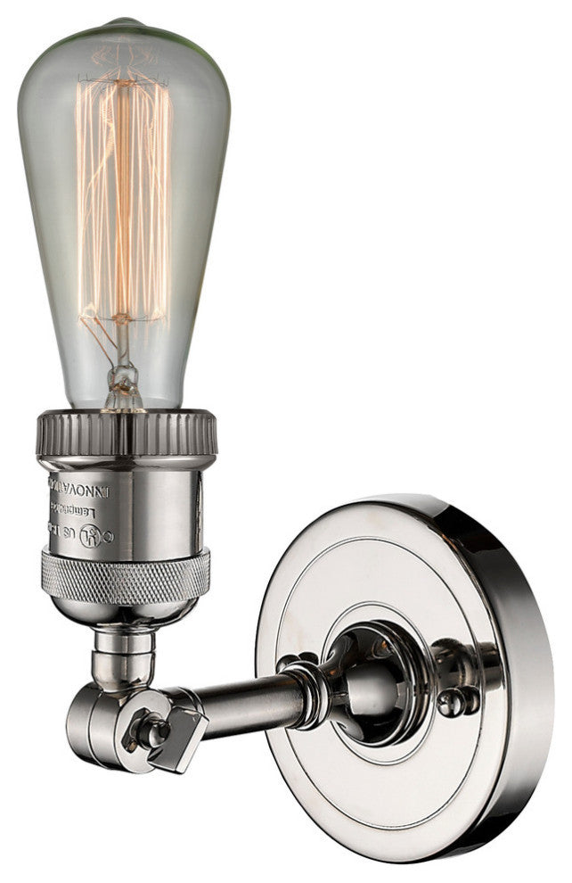 INNOVATIONS LIGHTING 203NH-PN Bare Bulb 1 Light Sconce