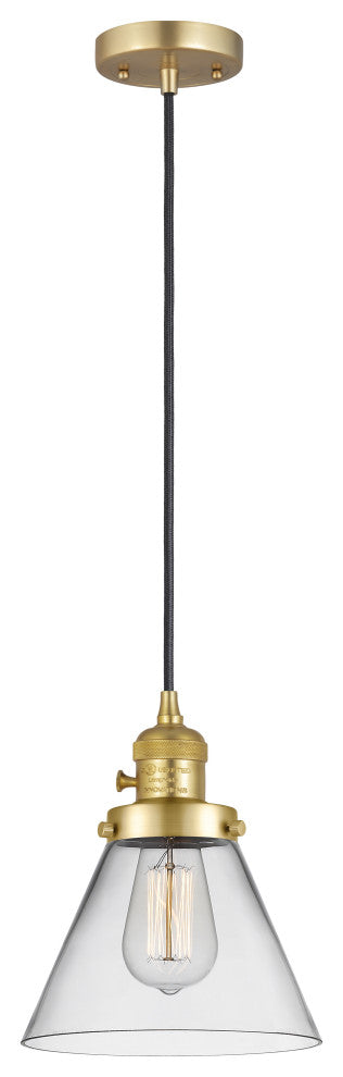 Innovations 201CSW-SG-G42 1 Light 8" Mini Pendant, Switch, Satin Gold