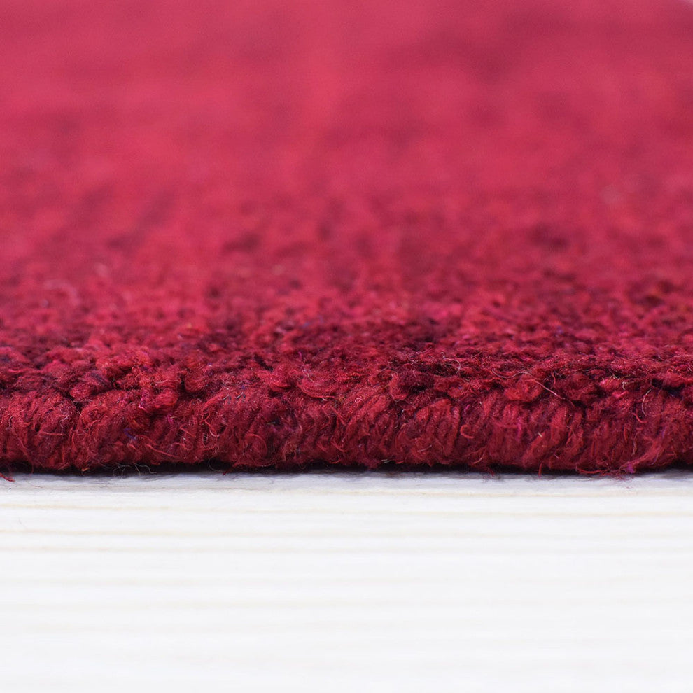 HAND KNOTTED LOOM SILK ECO-FRIENDLY AREA RUGS-Rectangle,Red Beige,Geometric