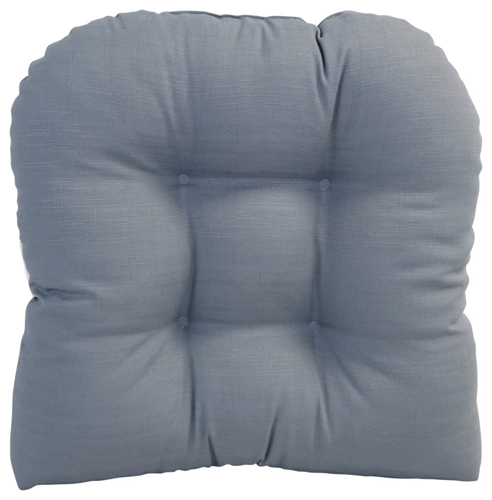 19" U-Shaped Dining Chair Cushions, Set of 4, Davinci Sterling