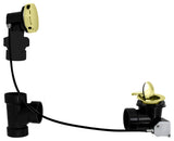 Sch. 40 ABS 35" Cable Drive Bath Waste - Ball Joint Head In Polished Brass