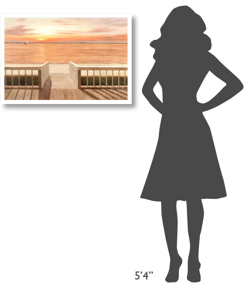 "Sunset Deck" Digital Paper Print by Diane Romanello, 32"x22"